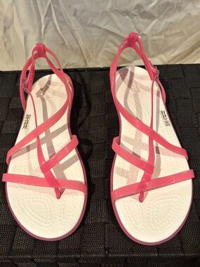 Crocs Isabella Gladiator Women Sandals, Pink SZ: 9